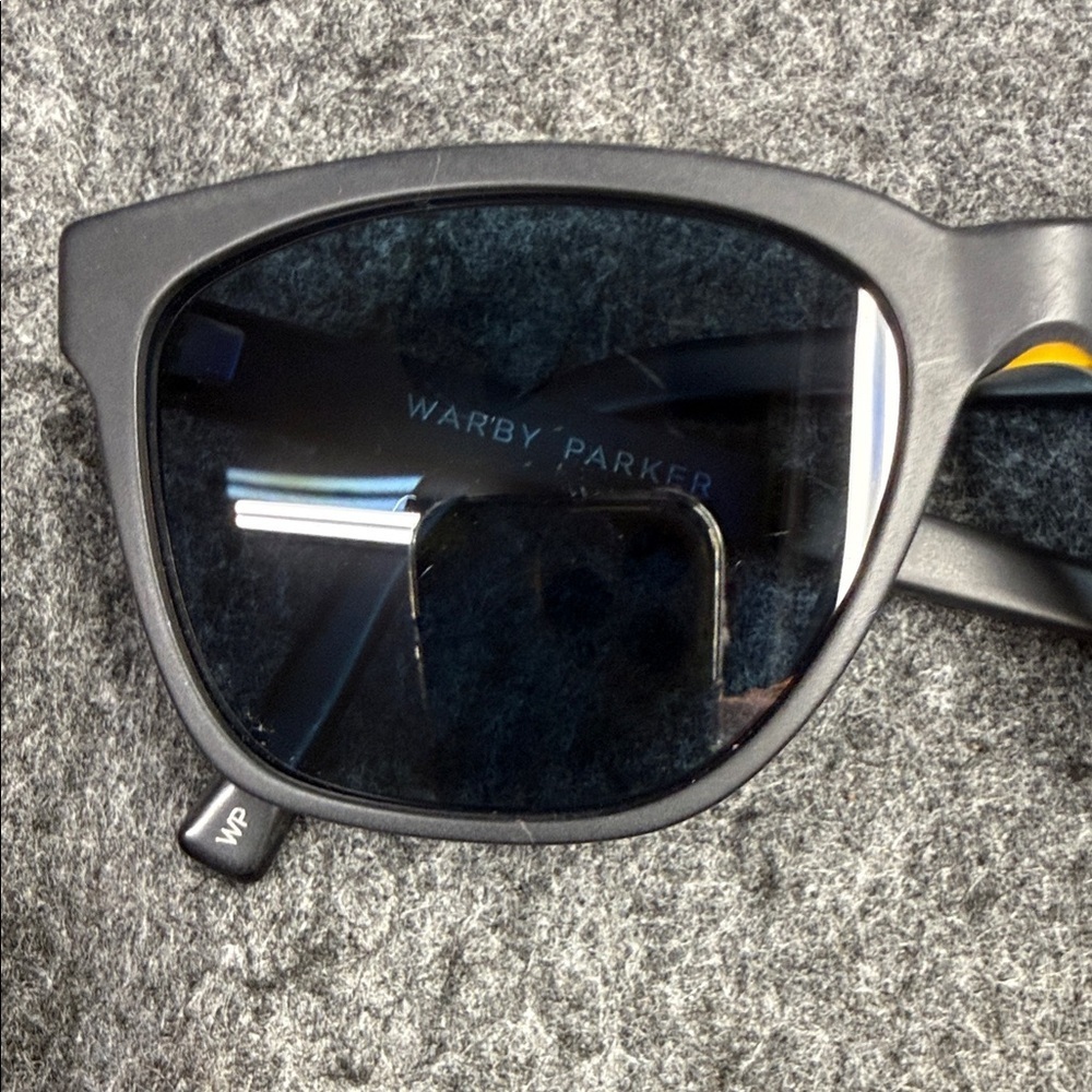 Warby Parker Black Sunglasses with Blue Lenses - Picture 8 of 8